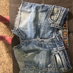 Rock Revival Acid Wash Denim Shorts